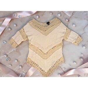rue21 - Boho Crochet Handkerchief Top - Women's Size Small
